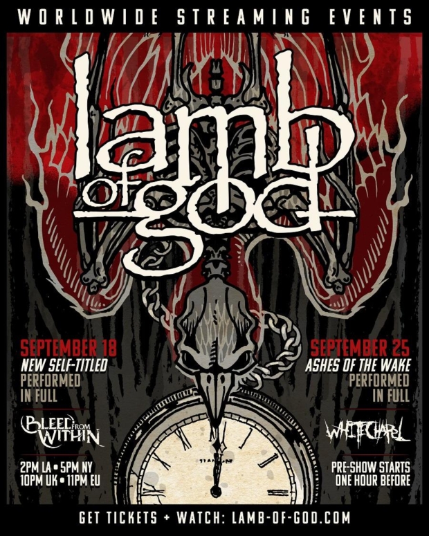 LAMB OF GOD Announce Two Massive Worldwide Streaming Events Adrenaline PR